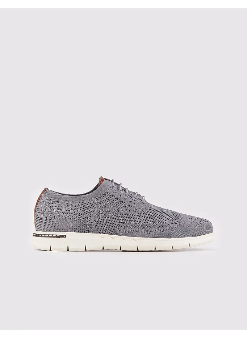 كاباني Knitted Gray Lace-Up Casual Men's Shoes