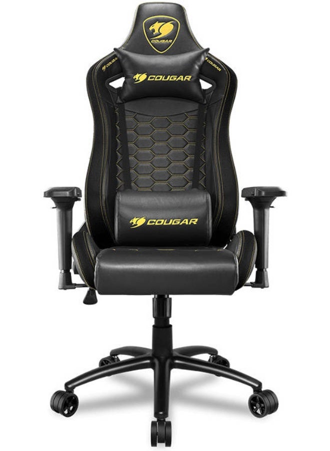 كوجار كرسي الألعاب Cougar Outrider S Royal – أسود ملكي، قابل للإمالة 180°، جلد PVC فاخر، مساند يد 4D، رافعة غاز فئة 4، هيكل فولاذي كامل | CG-CHAIR-OUTRIDER-S-ROYAL - Image 1