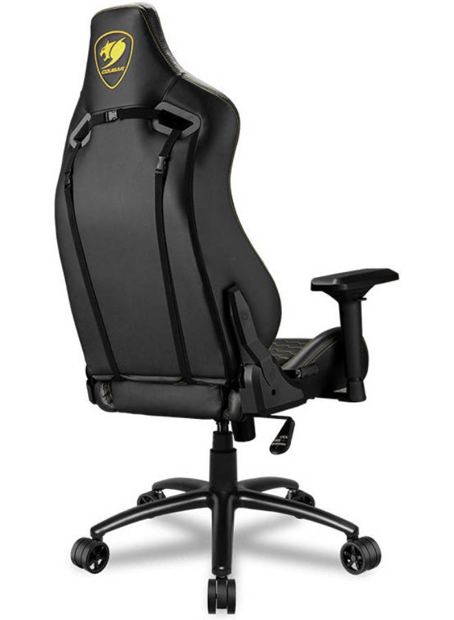 كوجار كرسي الألعاب Cougar Outrider S Royal – أسود ملكي، قابل للإمالة 180°، جلد PVC فاخر، مساند يد 4D، رافعة غاز فئة 4، هيكل فولاذي كامل | CG-CHAIR-OUTRIDER-S-ROYAL - Image 4