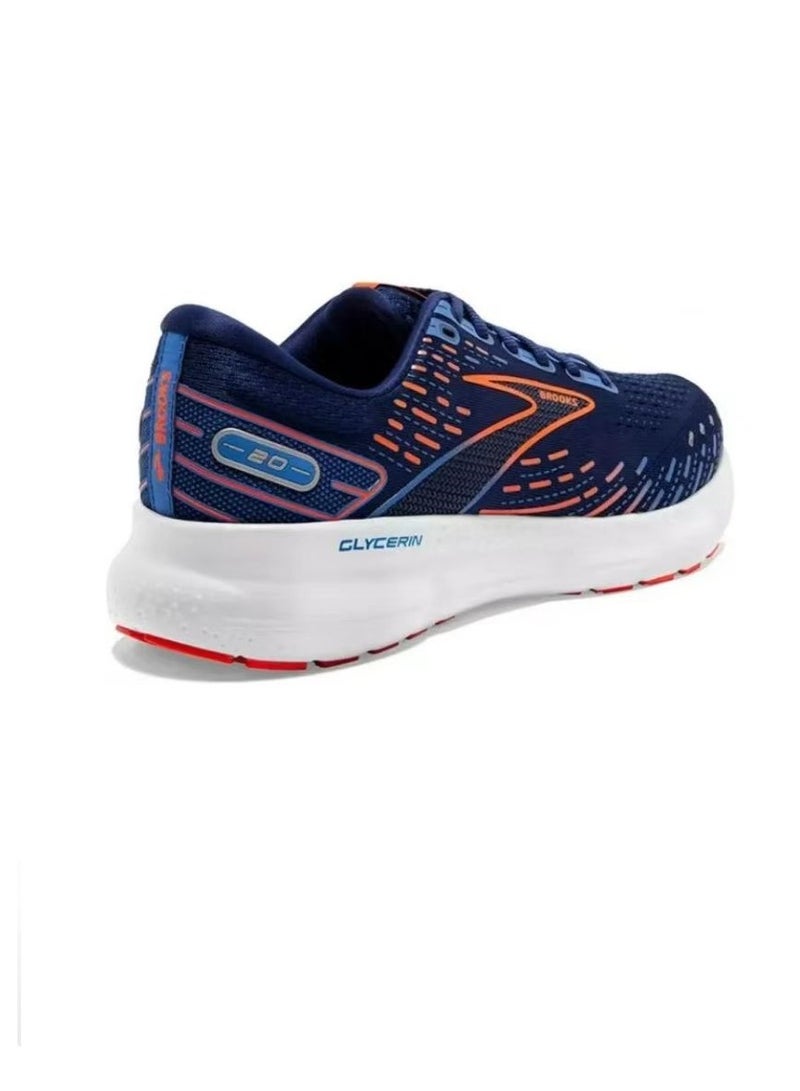Brooks Glycerin 20 Cushioning Men and Women Running Shoes Blue/Orange  - Image 3