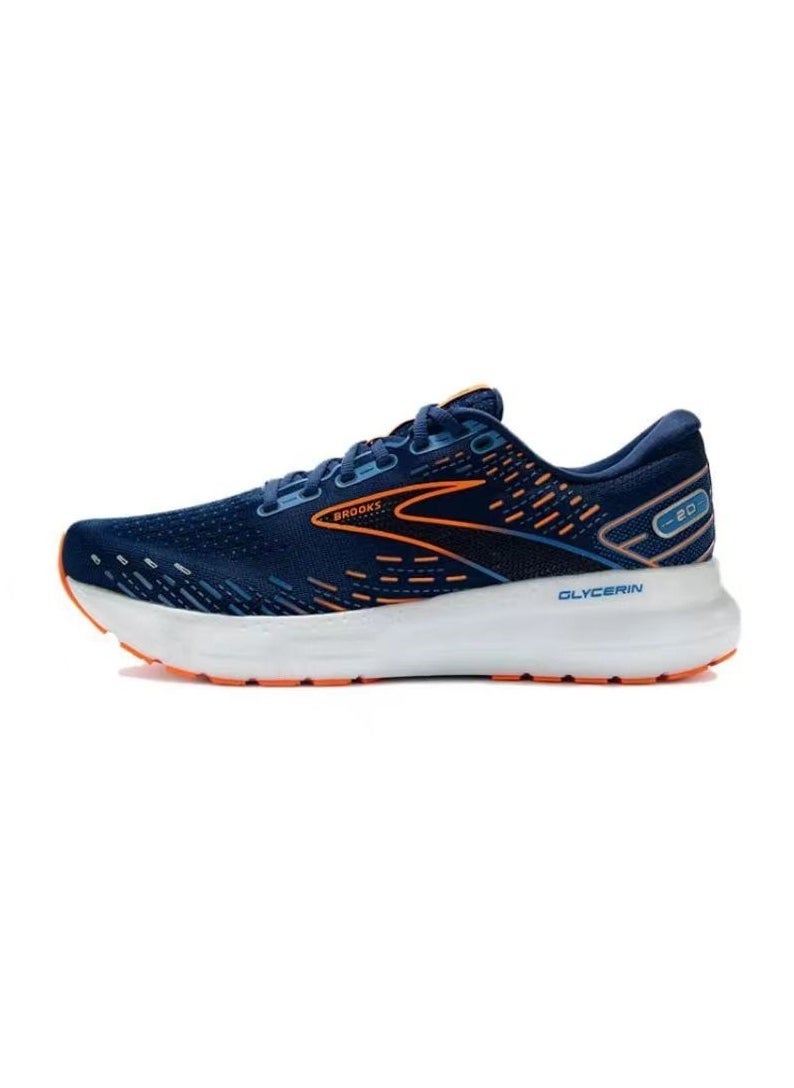 Brooks Glycerin 20 Cushioning Men and Women Running Shoes Blue/Orange  - Image 1