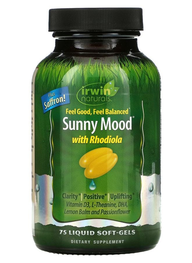 Irwin Naturals Sunny Mood with Rhodiola 75 Liquid Soft-Gels 
