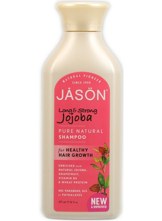 Jason Pure Natural Shampoo Long & Strong Jojoba 16Ounce (Pack Of 3) - Image 1