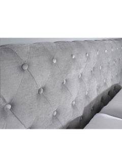 Bed and Mattress Home Blissful Bloom Tufted Upholstered King Size ( 180 X 200 ) Grey Color Bed  - Image 1