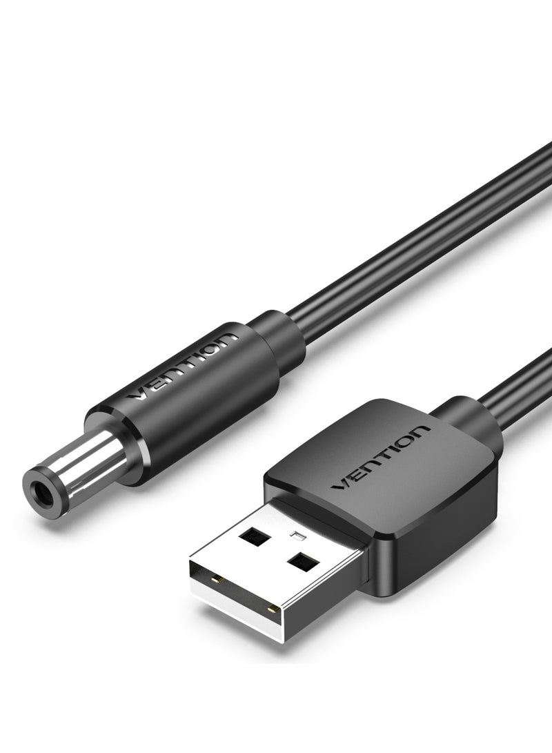 VENTION USB to 5.5mm Barrel Jack 5V DC Power Cable White 0.5m Model # CEYBD - Image 1