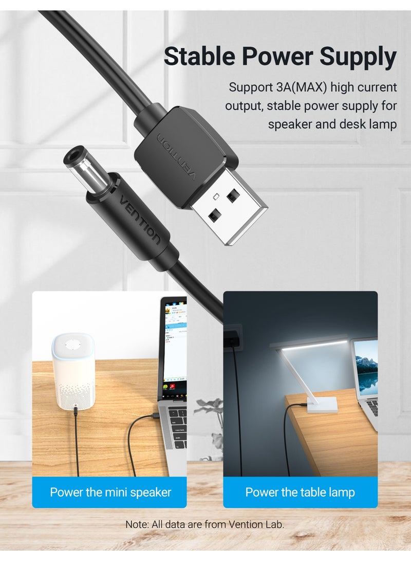 VENTION USB to 5.5mm Barrel Jack 5V DC Power Cable White 0.5m Model # CEYBD - Image 3