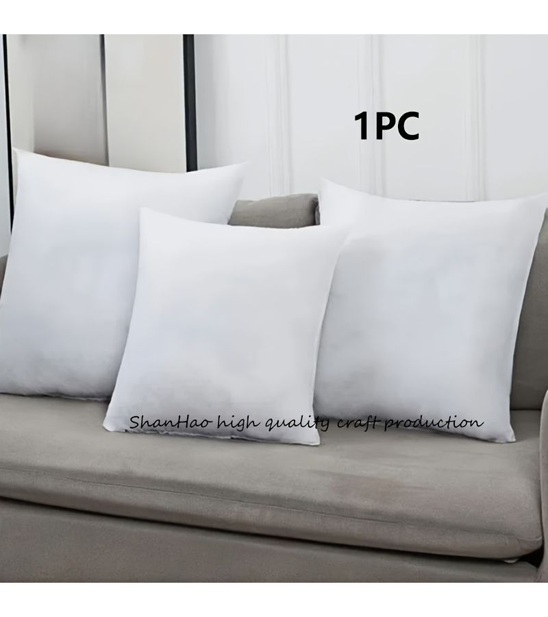 Standard Rebound Premium Filled Pillow Core White 11.81x11.81 Inch for Car Bedroom Indoor Outdoor Multifunctional Use - Image 1