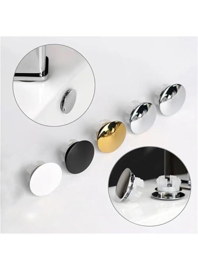 Solid Brass Sink Overflow Cover,Double Layer Copper Solid Ring Insert in Hole Round Caps for Home Shopping Mall Kitchen Bathroom (Gold)  - Image 5