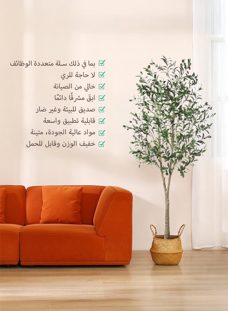 Zvezvia Artificial Olive Tree Plant, 120cm 150cm 180cm 210cm Faux Topiary Silk Tree in Pot – Perfect for Indoor & Outdoor Decor, Home, Office, Garden, and Housewarming Gifts - Image 2