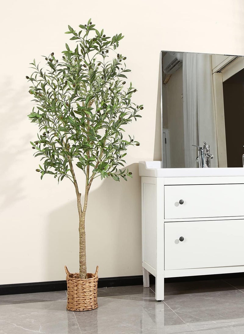 Zvezvia Artificial Olive Tree Plant, 120cm 150cm 180cm 210cm Faux Topiary Silk Tree in Pot – Perfect for Indoor & Outdoor Decor, Home, Office, Garden, and Housewarming Gifts - Image 5