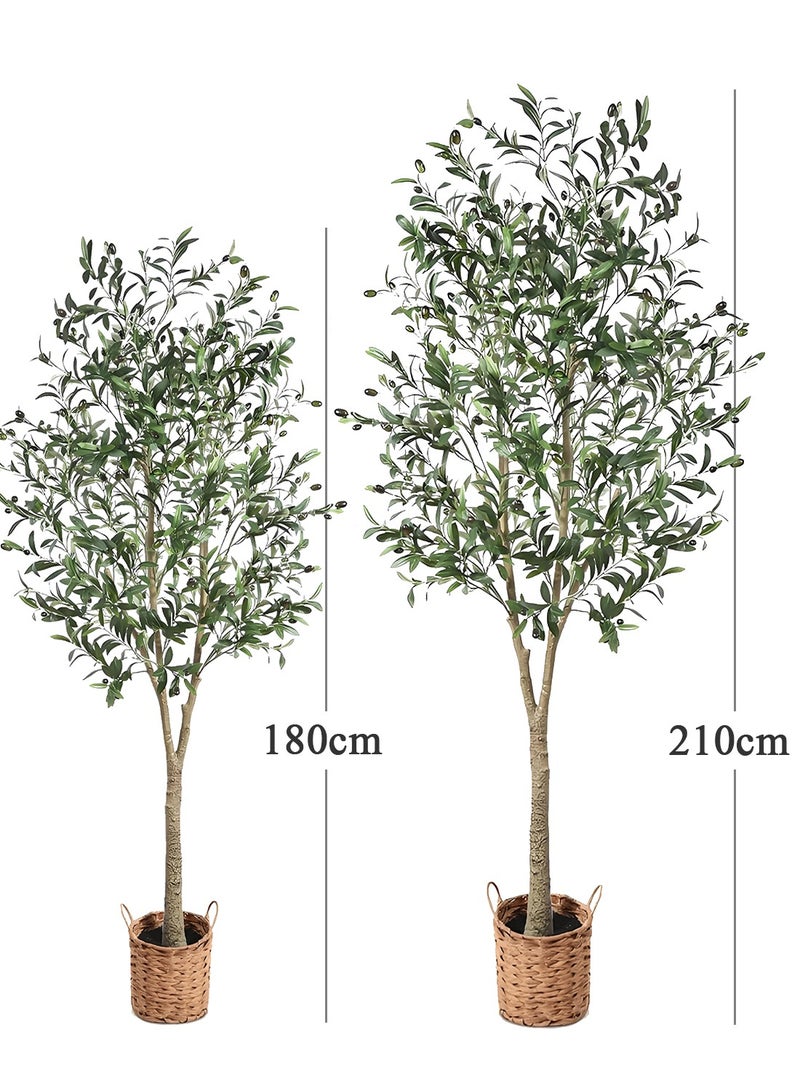 Zvezvia Artificial Olive Tree Plant, 120cm 150cm 180cm 210cm Faux Topiary Silk Tree in Pot – Perfect for Indoor & Outdoor Decor, Home, Office, Garden, and Housewarming Gifts - Image 4