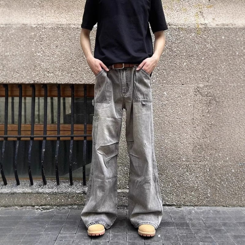 Unisex Classic Denim Jeans Loose Fit Daily Outdoor Wear - Image 4