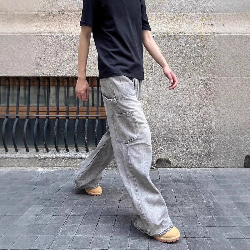 Unisex Classic Denim Jeans Loose Fit Daily Outdoor Wear - Image 5
