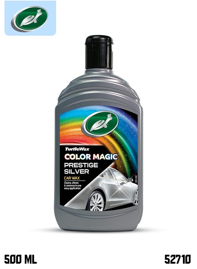 TURTLE Turtle Wax Color Magic Prestige Silver Car Wax 500ml ,Cleans Shines Restores 52710  - Image 1