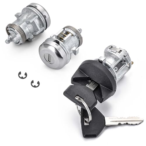 RHAOCZIYAUTO Ignition Switch Lock Cylinder with Door Lock & Keys Fit for Dodge Ram 1500/2500/3500 1997-2002 Dakota 1997-2000 Charger 1999-2003 Durango 1998-2000 Replaces# 5003845AA, 56021346AB, 5003893AA, 4723484 - Image 1