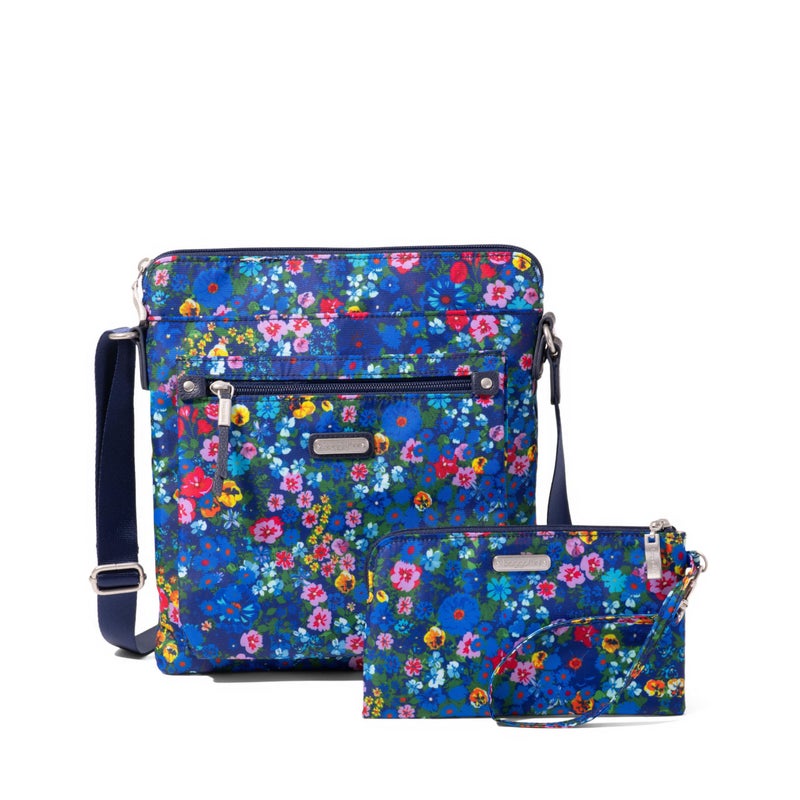Baggallini Go Bagg with RFID Wristlet - Lightweight 10.75"x10" Travel Purse Crossbody Bag for Women - Image 1