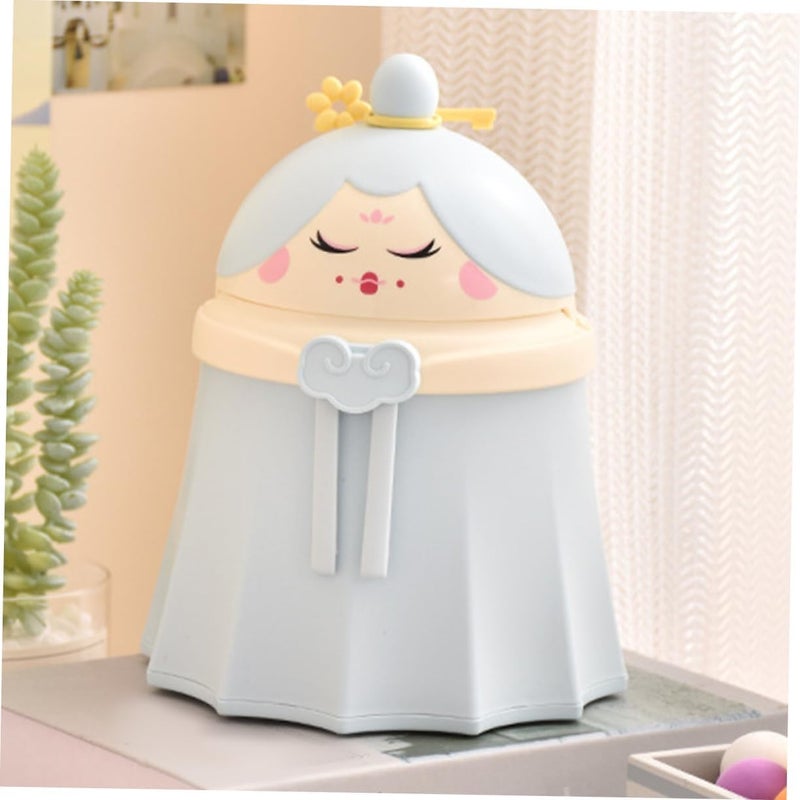 waqif Small Creative Desktop Trash Can for Home Mini Office Waste Bin with Lid Suitable for Bedroom And Living Room Home Office Desk Organizer Adorable Animal Design - Image 2