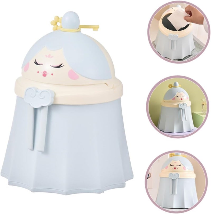 waqif Small Creative Desktop Trash Can for Home Mini Office Waste Bin with Lid Suitable for Bedroom And Living Room Home Office Desk Organizer Adorable Animal Design - Image 3