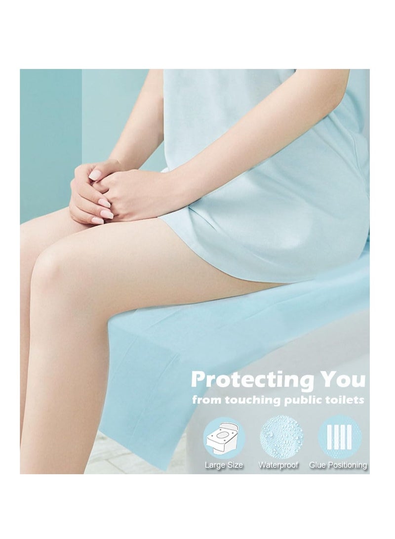 SYOSI Toilet Seat Covers Disposable 40 Pcs Toilet Seat Covers Waterproof Potty Cover 24x16" Individually Wrapped Sanitary Seat Pads for Travel Kids and Adults Use in Public Restroom/Overseas Trip - Image 2