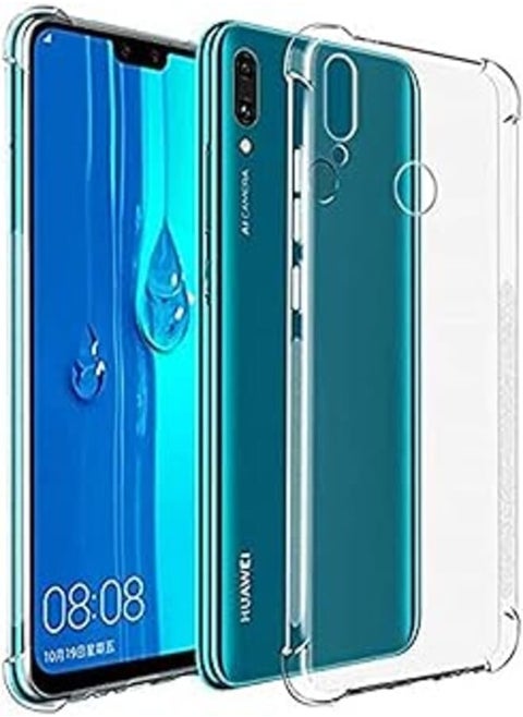 Huawei Y9 2019 Anti-Burst KING KONG Armor Case Crystal Clear With Transparent Hard Plastic Back Plate and Soft TPU Gel Bumper