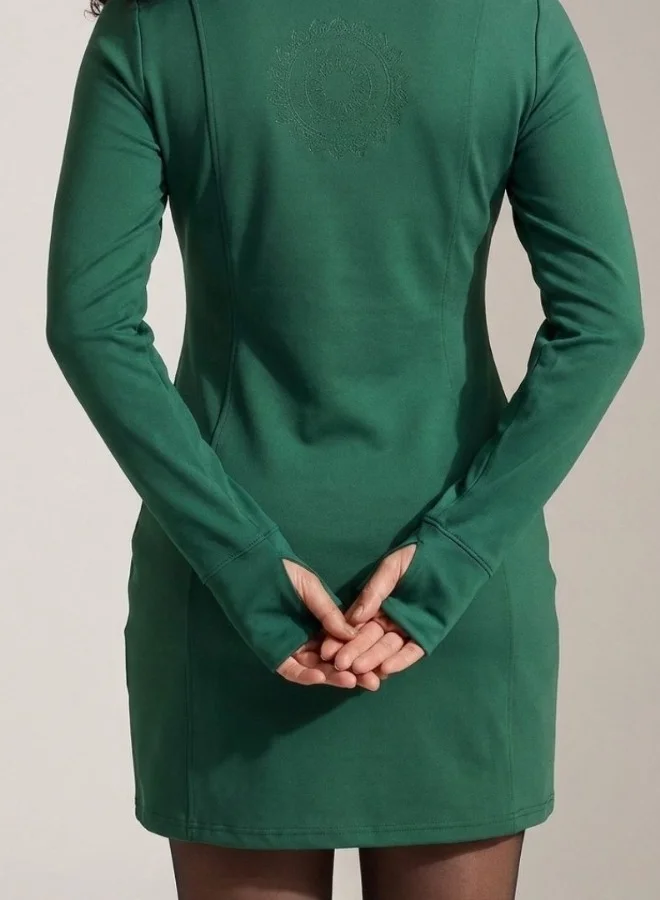 Zaecy  Women’s Front-Zip Longline Jacket – Emerald Green for Women | Best Price UAE