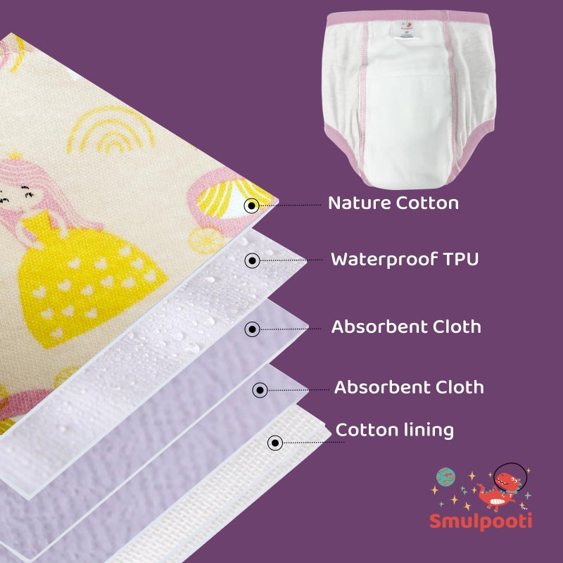 Smulpooti 8 Packs Reusable Potty Training Underwear For Potty Training And Strong Absorbent Training Underwear For Girls 2T - Image 3