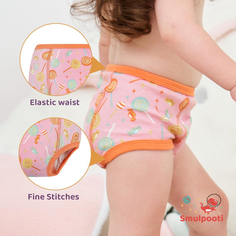 Smulpooti 8 Packs Reusable Potty Training Underwear For Potty Training And Strong Absorbent Training Underwear For Girls 2T - Image 4