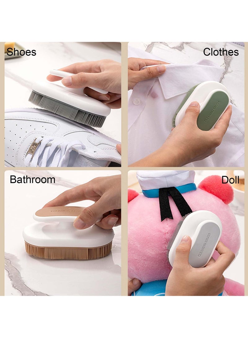 Zikra 2 Pcs Soft Bristle Cleaning Brush, Silicone Laundry Stain Brush Small, for Cleaning Laundry Brush for Stains on Clothes Hats Underwear, Household Cleaning Washing Brushes, Comfort Grip - Image 5