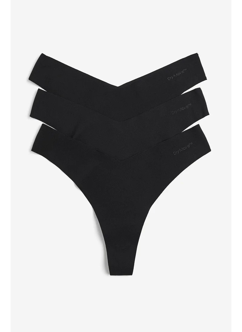H&M 3-pack DryMove™ Sports thong briefs