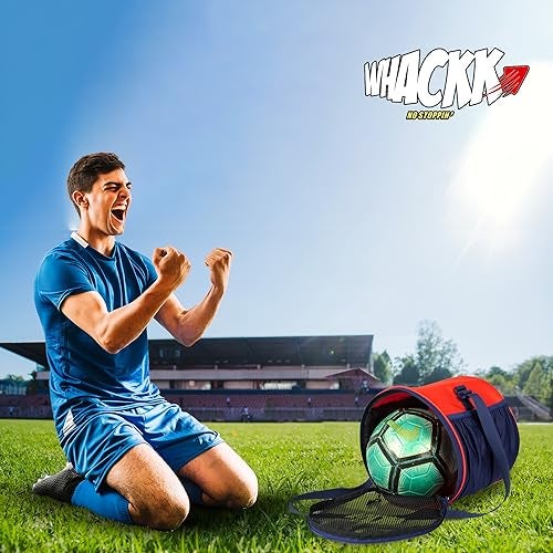 WHACKK Kick Soccer Red Navy Football Equipment Bags|Basketball Volleyball Bags |Adjustable Strap Backpack |Ball Bag |Kitbag - Made in India - Image 2