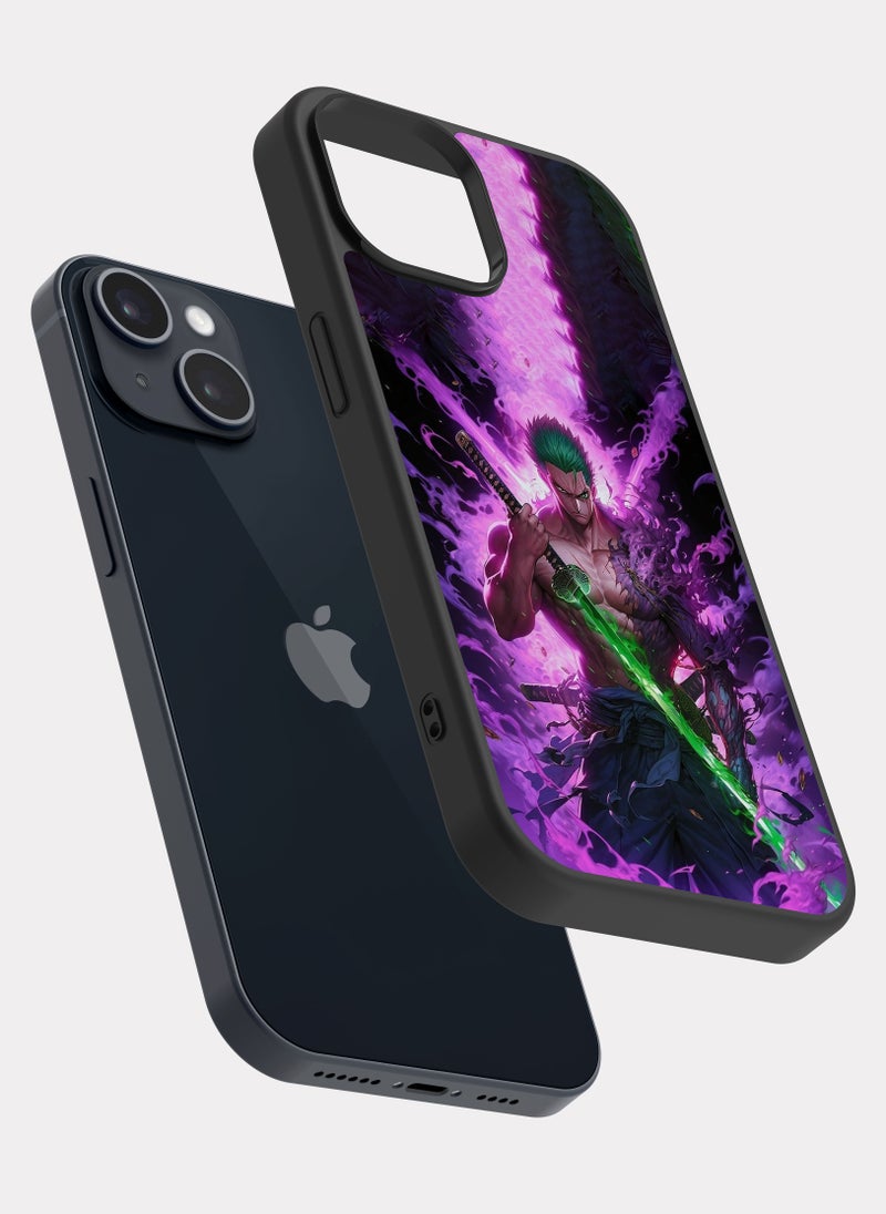 بكسلات كفر ايفون 14 ون بيس زورو بنفسجي اخضر - Image 2