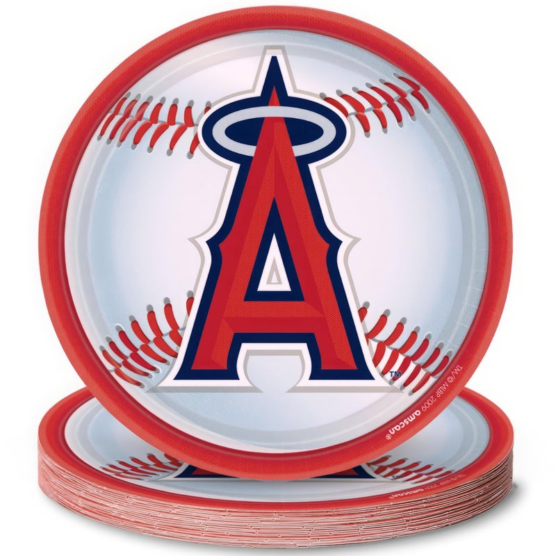 Amscan Angels Round Disposable Party Plates  9 Packs of 18  Perfect for Game Day Celebrations  Tailgating