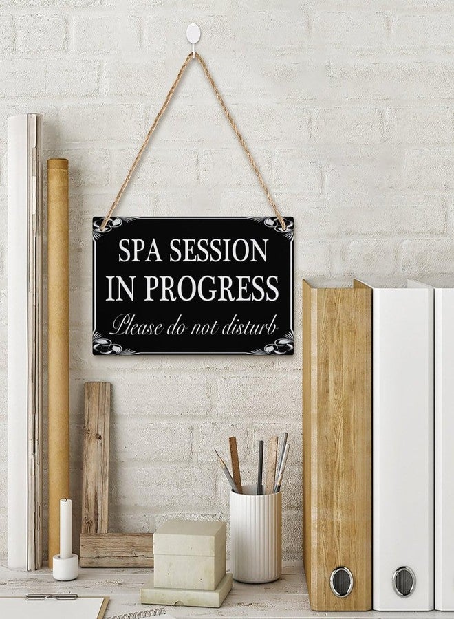 Henntile Spa Session In Progress Please Do Not Disturb Hanging Sign Decorative Wood Sign Home Decor Wood Door Sign Plaque 12" x 6" - Image 3