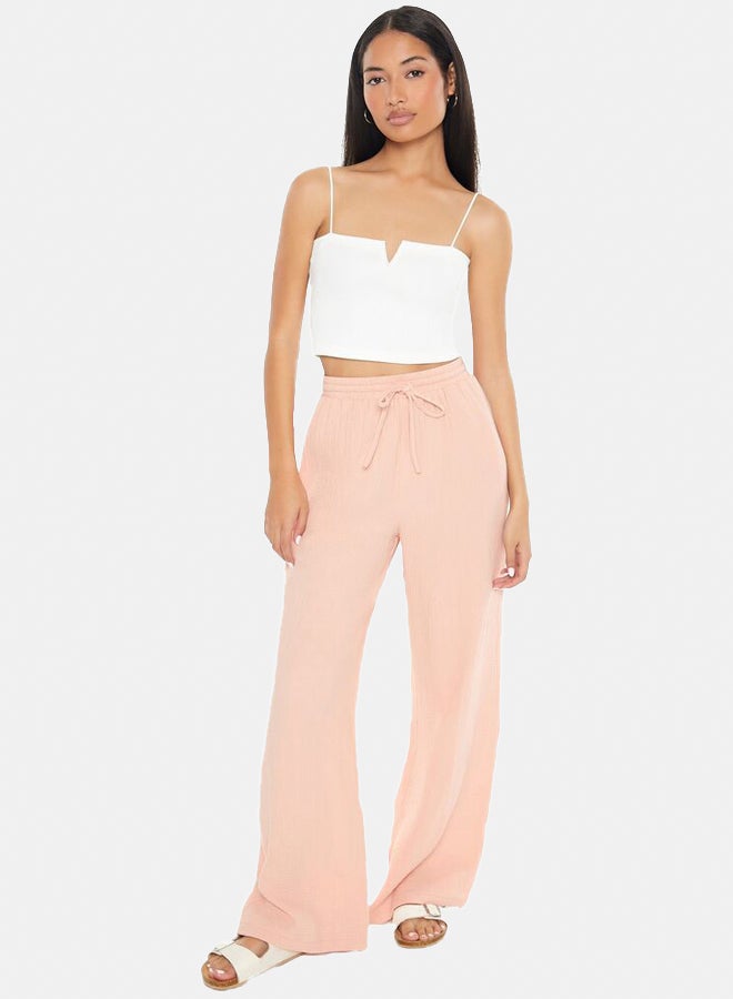 FOREVER 21 Wide-Leg Drawstring Pants - Image 1