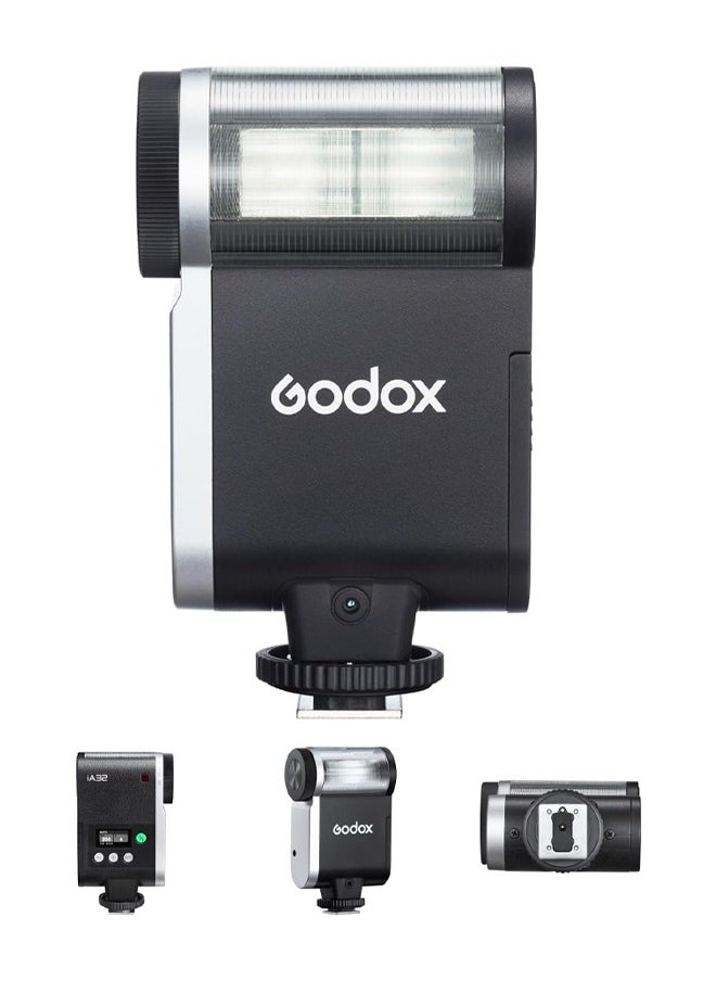 Godox Godox iA32 iFlash Camera Flash Mini Speedlite GN15 A/M Mode with S1/S2 Optial Trigger Tiltable Flash Head for Fuji,Canon,Nikon,Sony,Olympus,Panasonic Camera  - Image 1