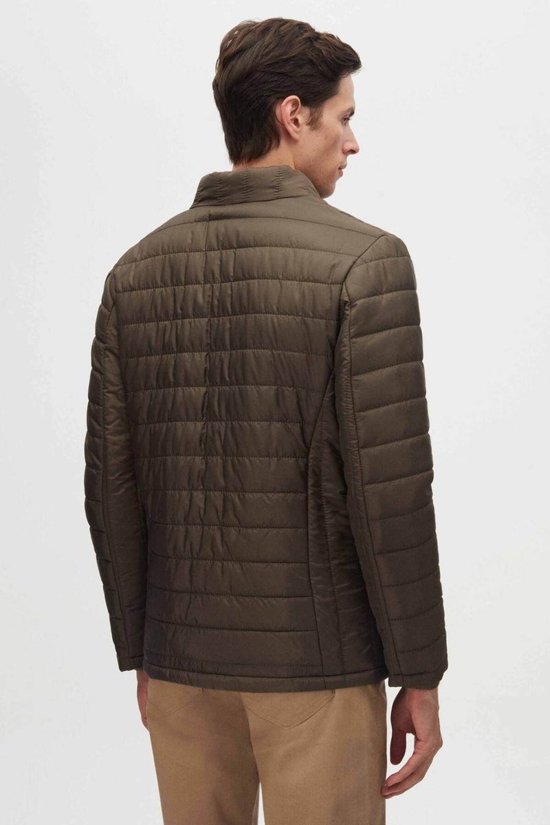 D'S DAMAT Ds Damat Slim Fit Khaki Windproof Fiber Filled Coat 3HF07ORT04262  - Image 4