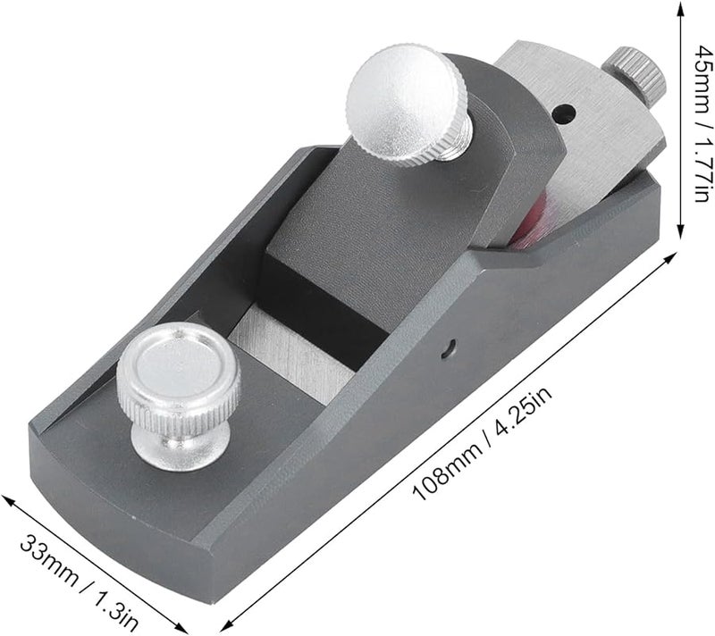Premium Small Hand Planer Aluminum Alloy CNC Machined Woodworking Tool with VG10 Steel Blade Adjustable Cutting Depth - Image 4