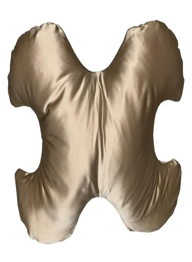 Save My Face!" Pillow The Original Anti-Wrinkle PILLOWETTE Le Grand Pillow (Taupe, Silk) - Image 1