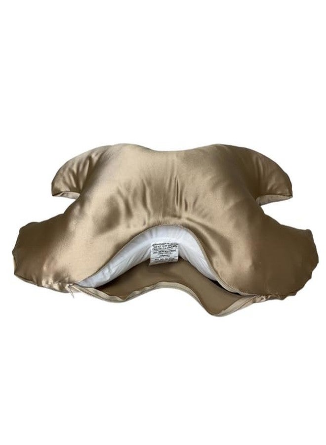 Save My Face!" Pillow The Original Anti-Wrinkle PILLOWETTE Le Grand Pillow (Taupe, Silk) - Image 2