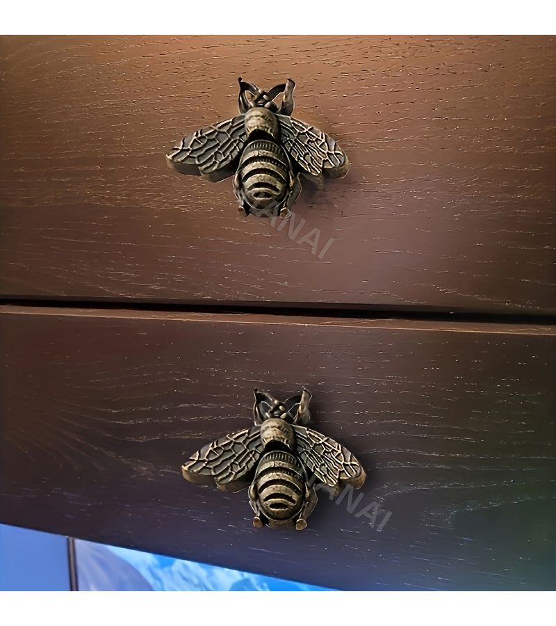 10 Pack Vintage Bee Cabinet Handles Polished Zinc Alloy Drawer Pulls With Exquisite Bee Design Durable Stylish Ideal For Home Decor Kitchen Hardware - Image 5