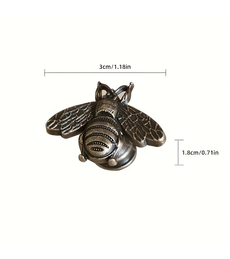10 Pack Vintage Bee Cabinet Handles Polished Zinc Alloy Drawer Pulls With Exquisite Bee Design Durable Stylish Ideal For Home Decor Kitchen Hardware - Image 4