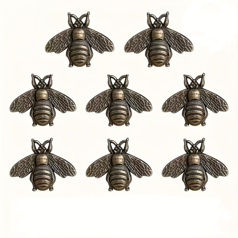 10 Pack Vintage Bee Cabinet Handles Polished Zinc Alloy Drawer Pulls With Exquisite Bee Design Durable Stylish Ideal For Home Decor Kitchen Hardware - Image 2