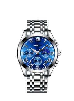 6602G Roman - Silver Case Blue Dial Steel Strap