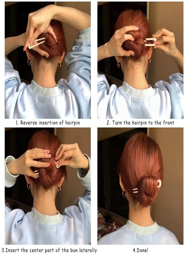 metulip 3 Pack U-Shaped Hair Pins French Hair Pin Bun Hair Sticks Chignon Gold Hair Pins for Women Hair Accessories - Image 5