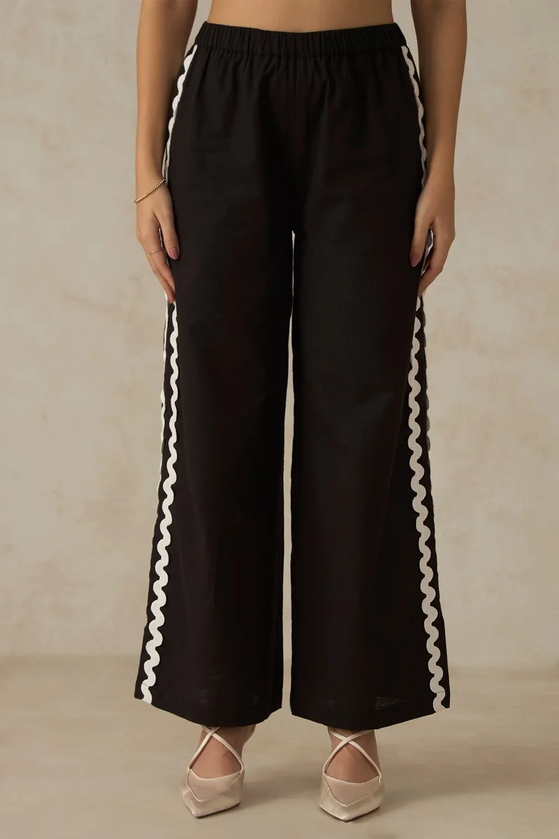 Virgio Cotton Flared Dinnerwear Pants for Women