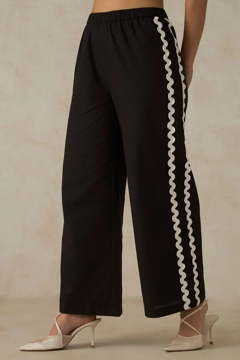 Virgio Cotton Flared Dinnerwear Pants for Women