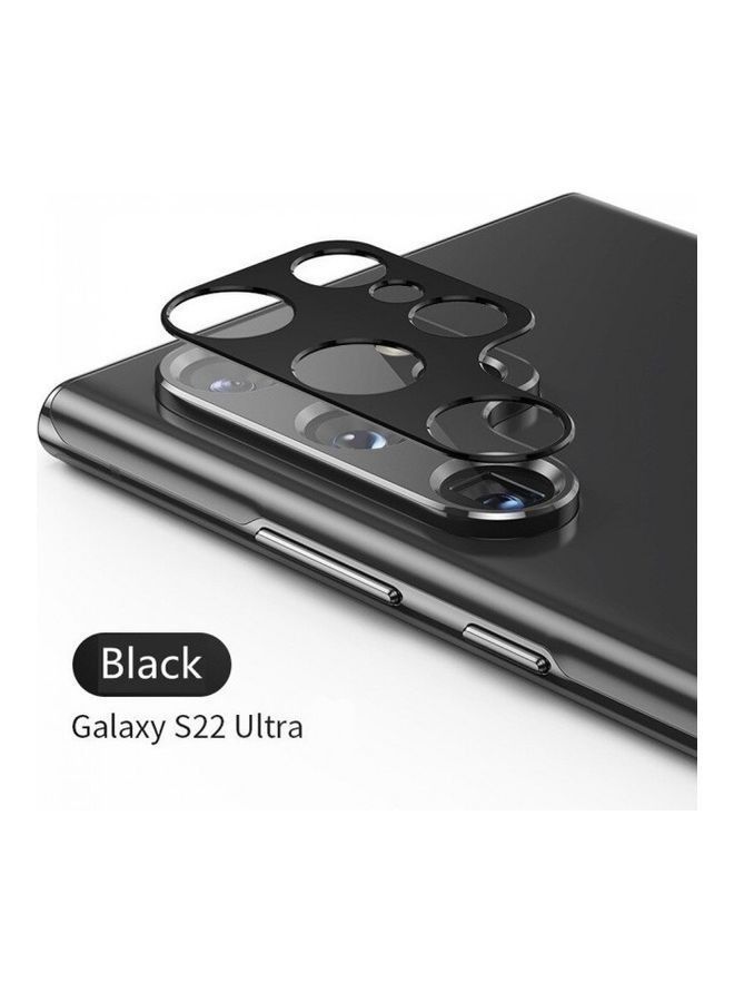 2-Piece Camera Lens Protector Scratch Resistant Tempered Glass for Samsung Galaxy S22 Ulta Black - Image 3