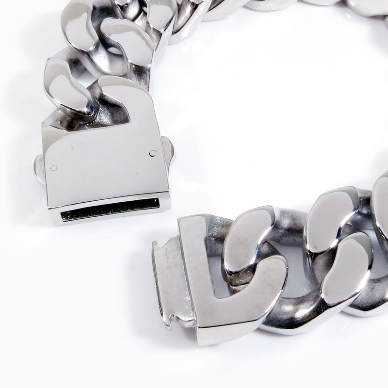 Steelmeup سلسلة معصم للرجال من ستيل مي أب مصنوعة من الفولاذ المقاوم للصدأ، كبيرة وثقيلة، بلمسة نهائية لامعة، عرض 20 مم، طول 8.5 بوصة - Image 2