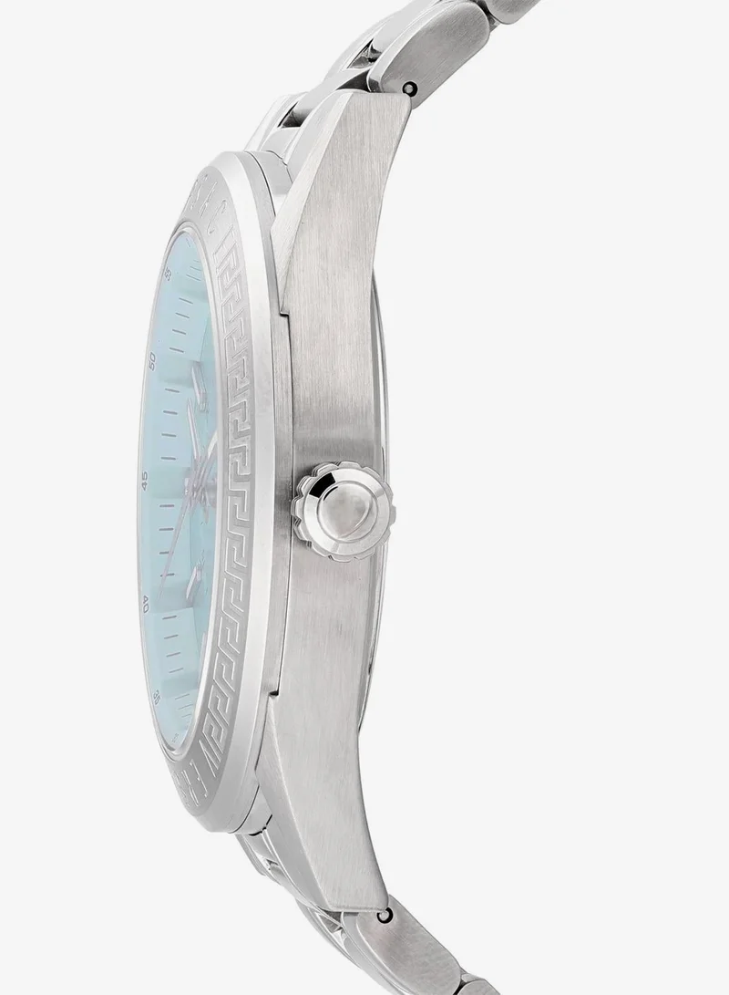 Versace  V-Code GMT Quartz Turquoise Dial Watch for Men | Best Price UAE