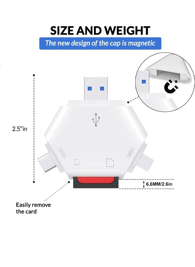 Generic - SD Card Reader for iPhone, Triangle USB Type C Memory Card Reader for iPhone 15/iPad USB to SD Card Adapter Supports SD/Tf Card Trail Game Camera Viewer for MacBook Sony Samsung No App Required - Image 1